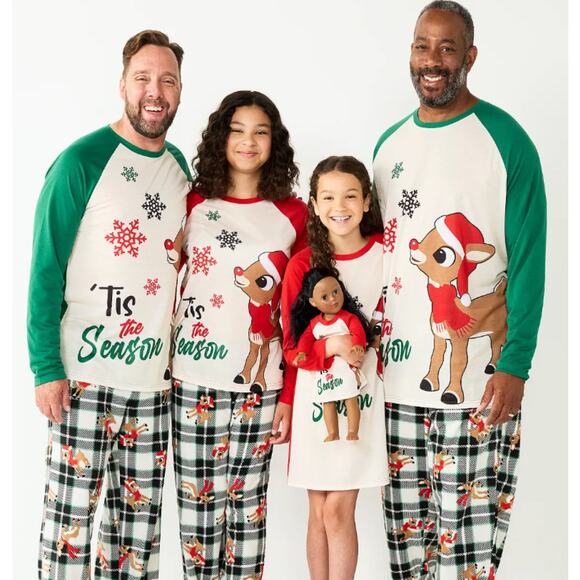 Rudolf Matching Family & Dog PJ Set Red Nose Reindeer Christmas Med, 2X Pajamas - Picture 14 of 14